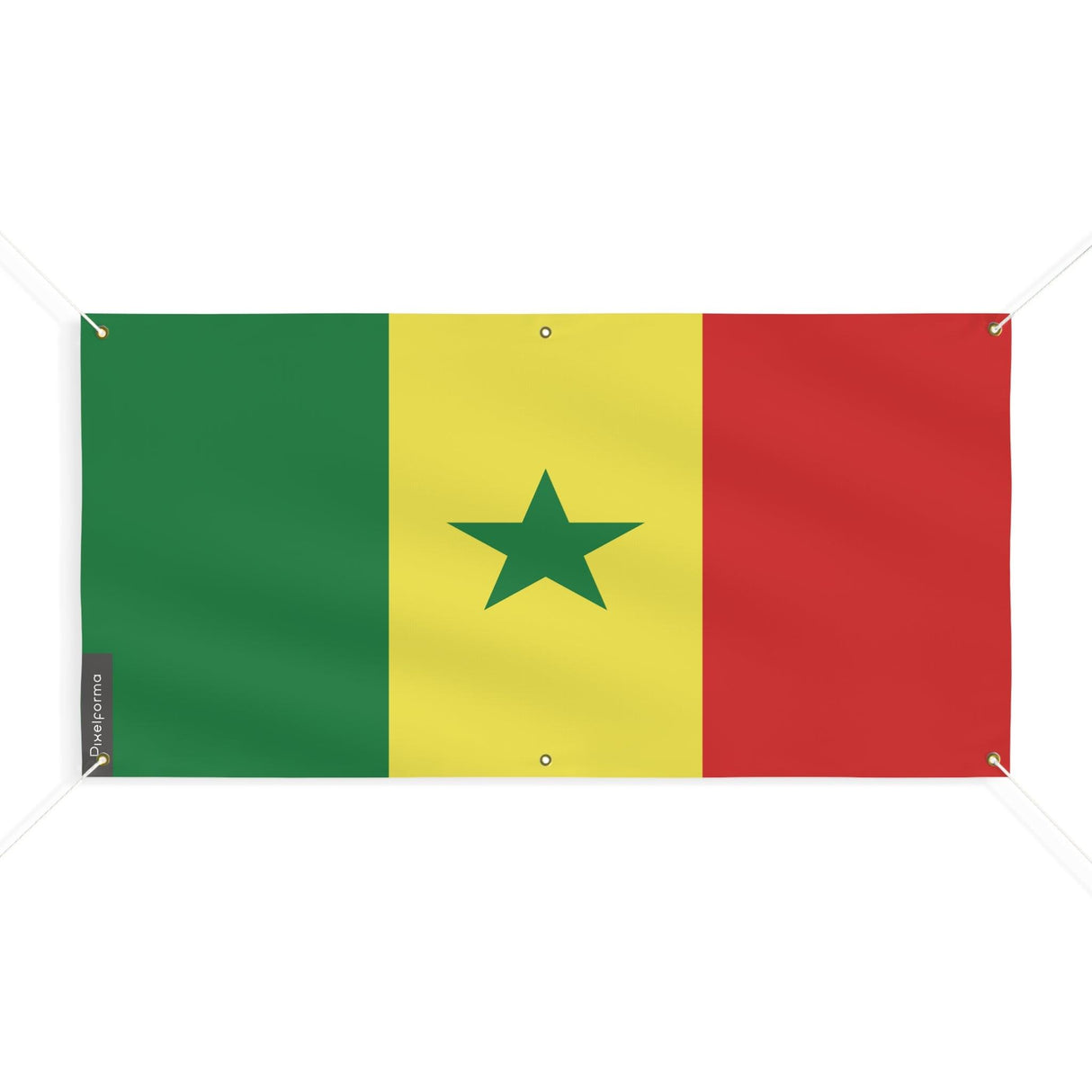 Drapeau du Sénégal 6 Oeillets en plusieurs tailles - Pixelforma