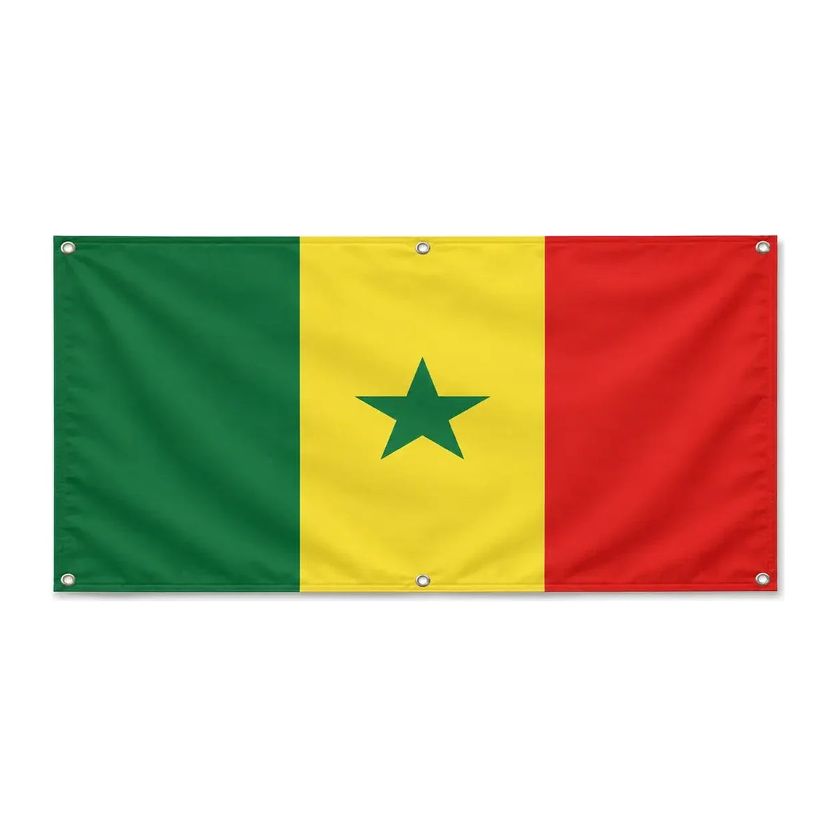 Drapeau sénégal polyester résistant avec œillets robustes