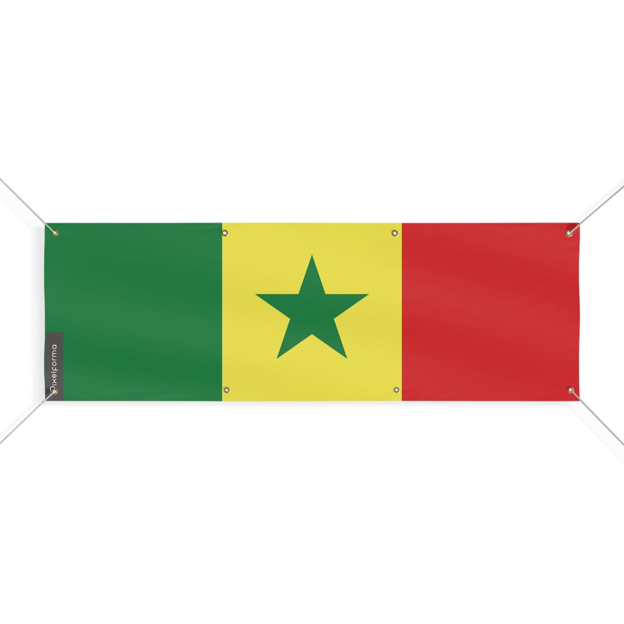 Drapeau du Sénégal 8 Oeillets en plusieurs tailles - Pixelforma