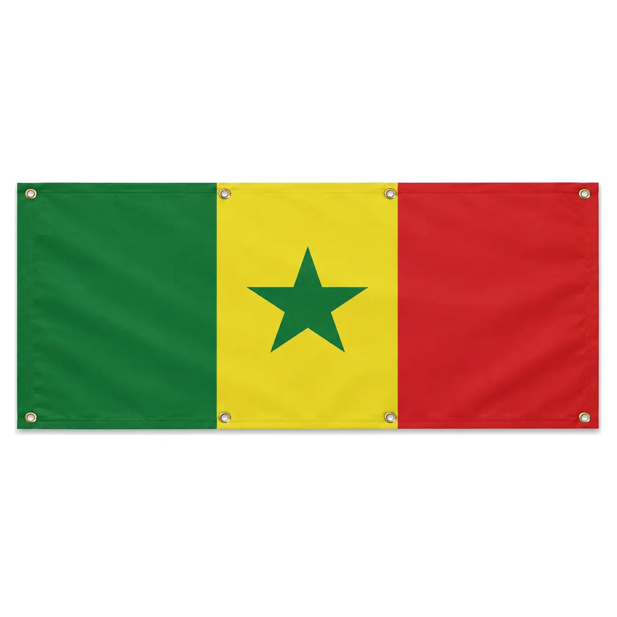 Drapeau sénégal polyester résistant œillets usage extérieur
