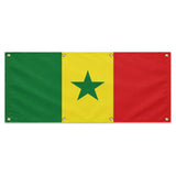 Drapeau sénégal polyester résistant œillets usage extérieur
