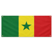 Drapeau sénégal polyester résistant œillets usage extérieur