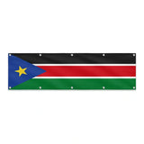Drapeau du Soudan du Sud grand format XL en polyester avec dix œillets