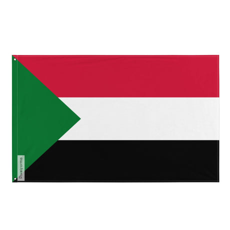 Sudan Flag in Multiple Sizes 100% Polyester Print with Double Hem - Pixelforma