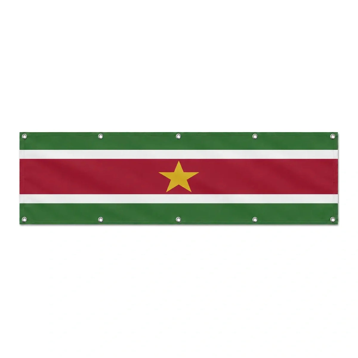 Drapeau du Suriname grand format XL en polyester avec dix œillets