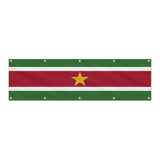 Drapeau du Suriname grand format XL en polyester avec dix œillets