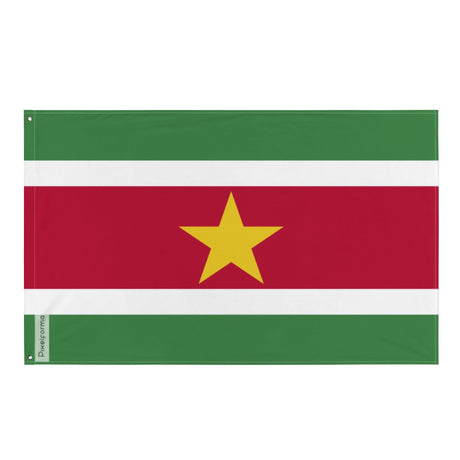 Flag of Suriname in Multiple Sizes 100% Polyester Print with Double Hem - Pixelforma