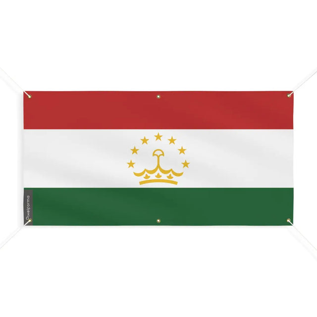 Drapeau du tadjikistan 6 oeillets en plusieurs tailles (m) - pixelforma
