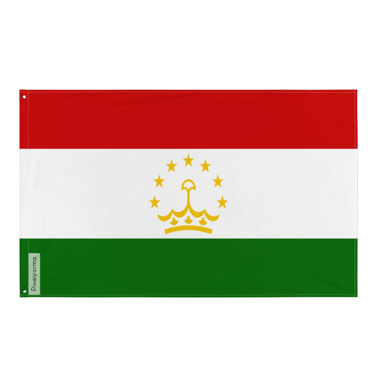 Drapeau du Tadjikistan en plusieurs tailles 100 % polyester Imprimer avec Double ourlet - Pixelforma