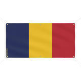 Drapeau du Tchad 6 Oeillets en Plusieurs Tailles (M) - Pixelforma 