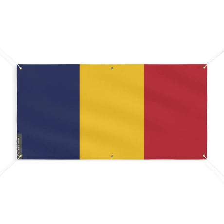 Drapeau du Tchad 6 Oeillets en Plusieurs Tailles (M) - Pixelforma 