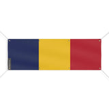 Drapeau du Tchad 8 Oeillets en Plusieurs Tailles (L) - Pixelforma 