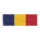 Drapeau du tchad 8 oeillets en plusieurs tailles (l) - pixelforma