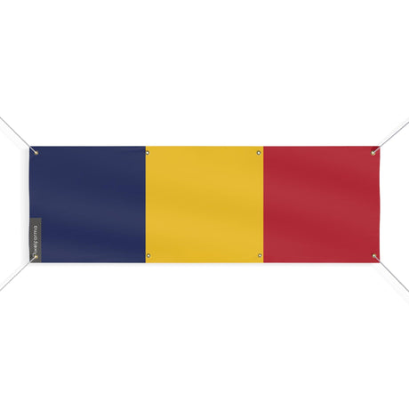 Drapeau du Tchad 8 Oeillets en plusieurs tailles - Pixelforma