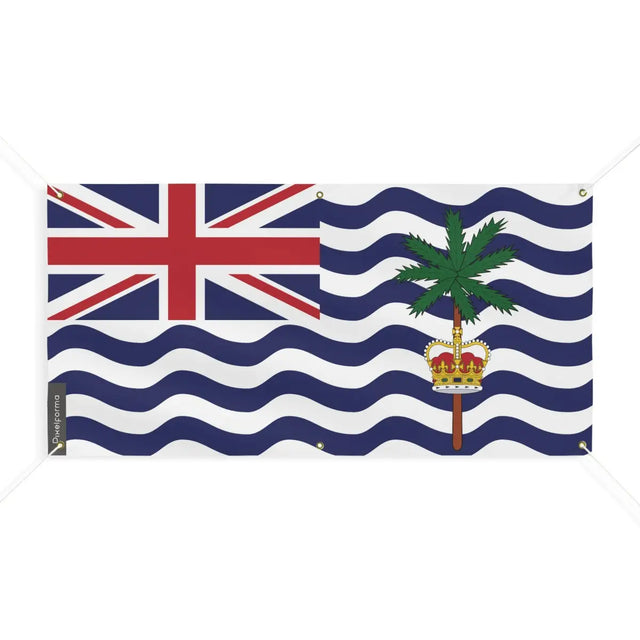 Drapeau du Territoire britannique de l'océan Indien 6 Oeillets en Plusieurs Tailles (M) - Pixelforma 