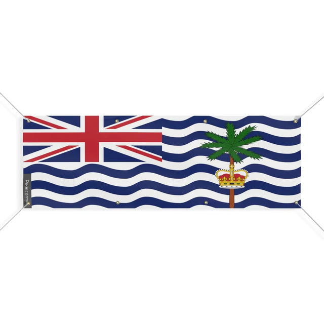 Drapeau du Territoire britannique de l'océan Indien 8 Oeillets en Plusieurs Tailles (L) - Pixelforma 