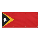 Grand drapeau timor oriental polyester résistant aux intempéries