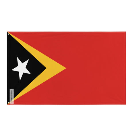 East Timor Flag in Multiple Sizes 100% Polyester Print with Double Hem - Pixelforma