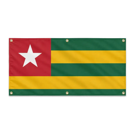 Drapeau togo polyester résistant œillets usage extérieur