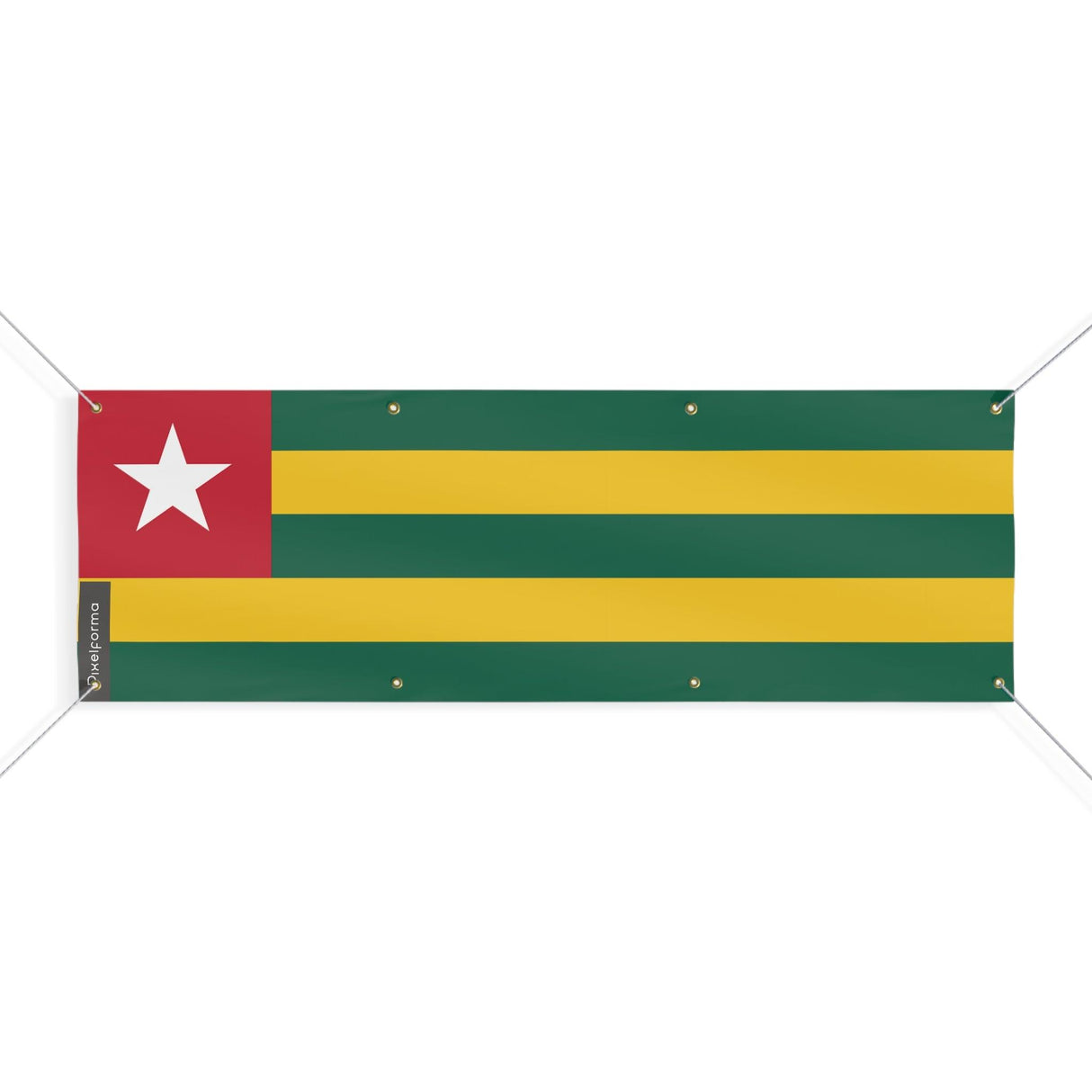 Drapeau du Togo 8 Oeillets en plusieurs tailles - Pixelforma