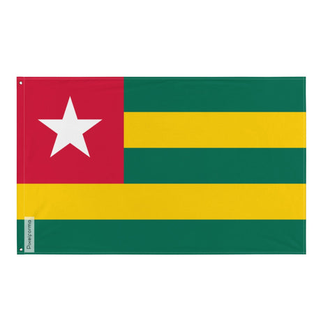 Togo Flag in Multiple Sizes 100% Polyester Print with Double Hem - Pixelforma