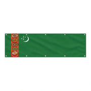 Drapeau du Turkménistan grand format XL en polyester avec dix œillets
