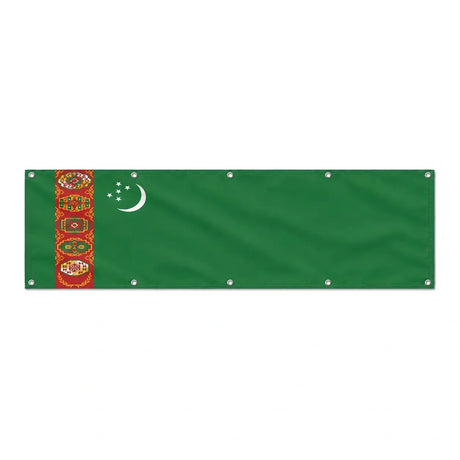 Drapeau du Turkménistan grand format XL en polyester avec dix œillets