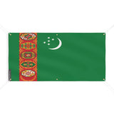 Drapeau du turkménistan 6 oeillets en plusieurs tailles (m) - pixelforma