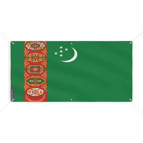 Drapeau du turkménistan 6 oeillets en plusieurs tailles (m) - pixelforma