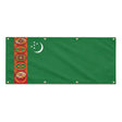Drapeau turkménistan polyester résistant œillets renforcés
