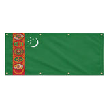 Drapeau turkménistan polyester résistant œillets renforcés