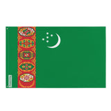 Flag of Turkmenistan in Multiple Sizes 100% Polyester Print with Double Hem - Pixelforma