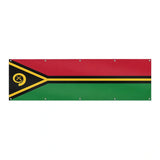Drapeau du Vanuatu grand format XL en polyester avec dix œillets