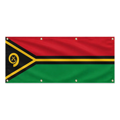 Drapeau vanuatu polyester résistant avec 8 œillets renforcés