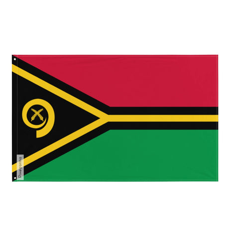 Vanuatu Flag in Multiple Sizes 100% Polyester Print with Double Hem - Pixelforma