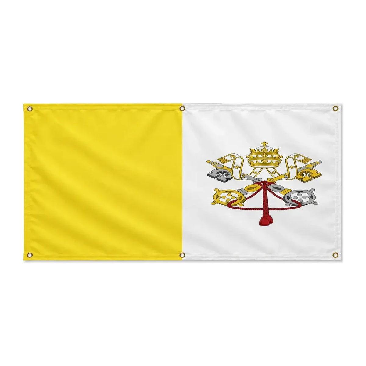 Drapeau vatican polyester résistant usage extérieur six œillets