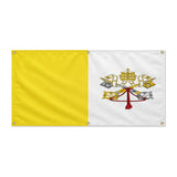 Drapeau vatican polyester résistant usage extérieur six œillets