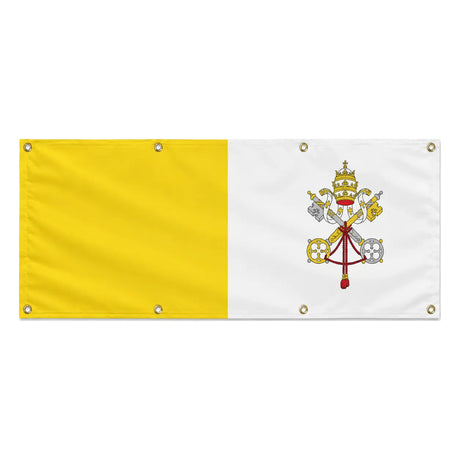 Drapeau vatican polyester résistant aux intempéries 8 œillets