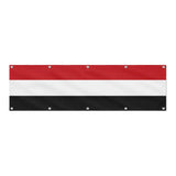 Drapeau du Yémen grand format XL en polyester avec dix œillets