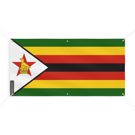 Drapeau du zimbabwe 6 oeillets en plusieurs tailles (m) - pixelforma