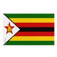 Zimbabwe Flag in Multiple Sizes 100% Polyester Print with Double Hem - Pixelforma