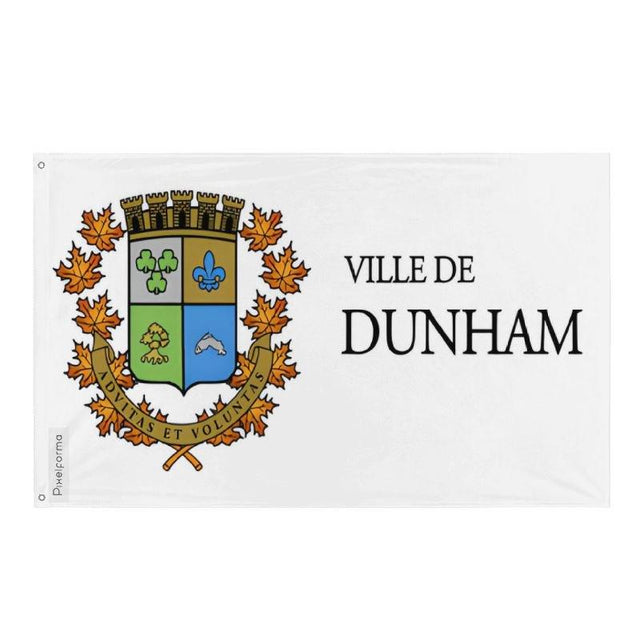 Drapeau Dunham en plusieurs tailles 100 % polyester Imprimer avec Double ourlet - Pixelforma