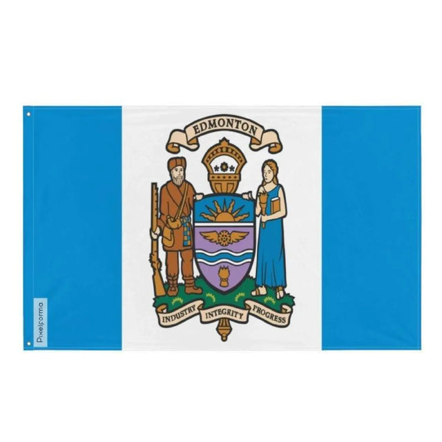 Drapeau edmonton plusieurs tailles en polyester - pixelforma