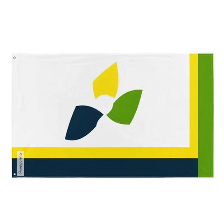 Drapeau edmundston polyester résistant avec œillets à gauche