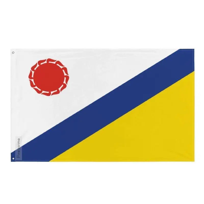 Drapeau elista (russie) en plusieurs tailles 100 % polyester imprimer avec double ourlet - pixelforma