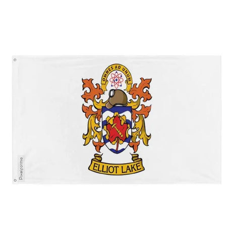 Drapeau elliot lake polyester résistant œillets à gauche
