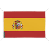 Drapeau espagne en polyester résistant avec œillets robustes