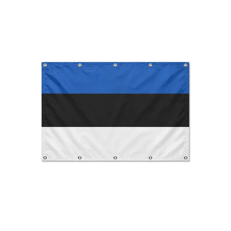 Drapeau de l'Estonie format S en polyester avec dix œillets
