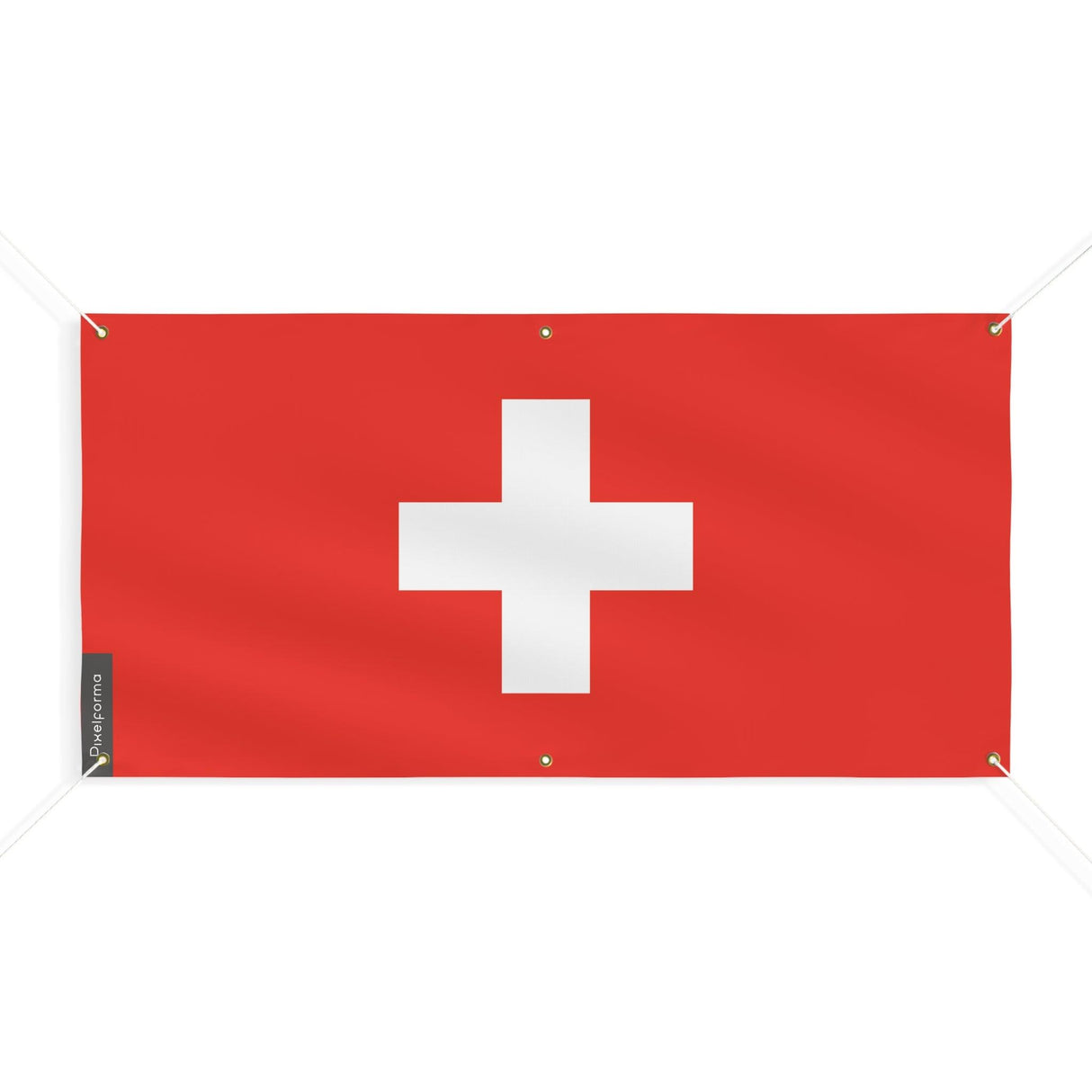 Drapeau et armoiries de la Suisse 6 Oeillets en plusieurs tailles - Pixelforma