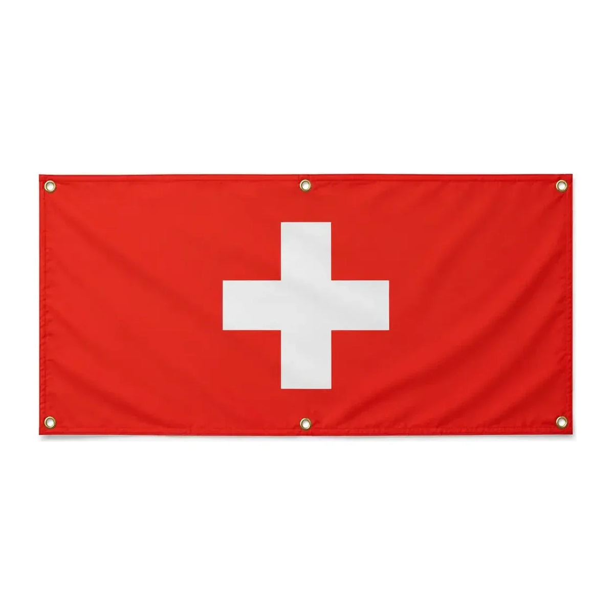 Drapeau suisse polyester résistant avec œillets aux intempéries